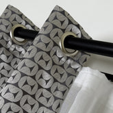 MODARIS Curtains – Custom Jacquard Drapes with Geometric Pattern – 8 Colors